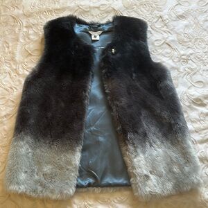 Little Marc Jacobs Black and Gray Faux Fur Vest